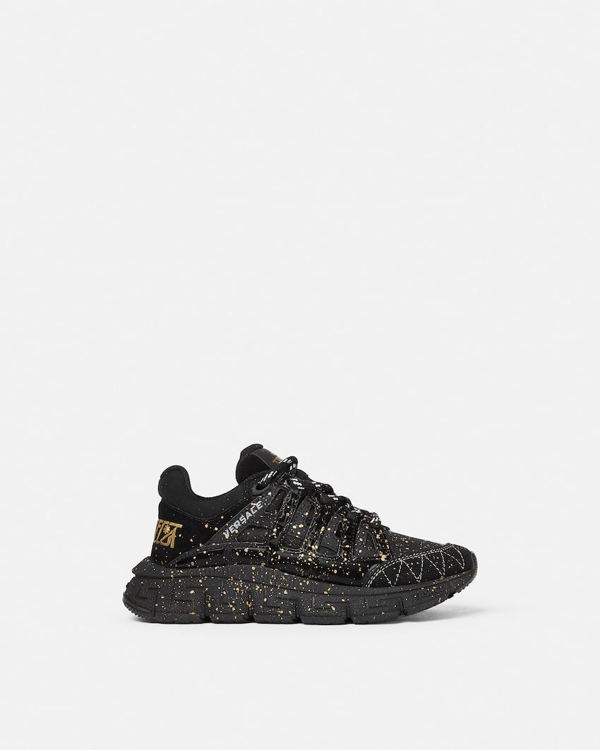 kids trigreca leather sneakers by VERSACE