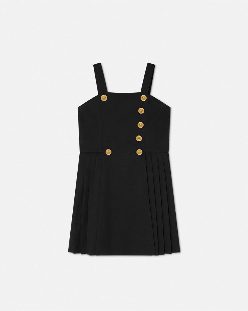 kids wool-blend pleated dress by VERSACE
