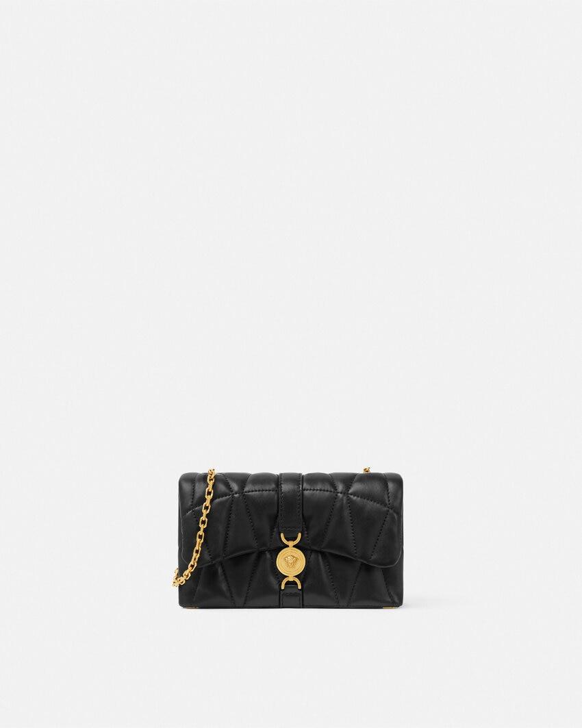 kleio quilted nappa mini bag by VERSACE