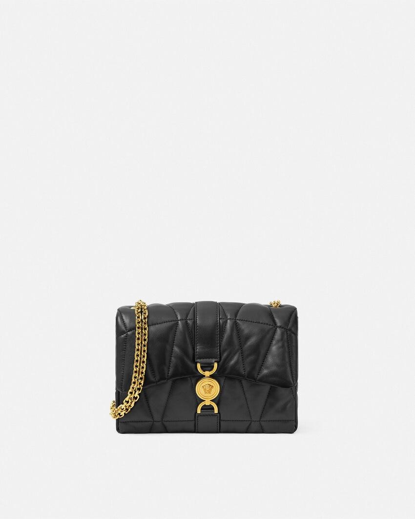 kleio quilted nappa shoulder bag by VERSACE