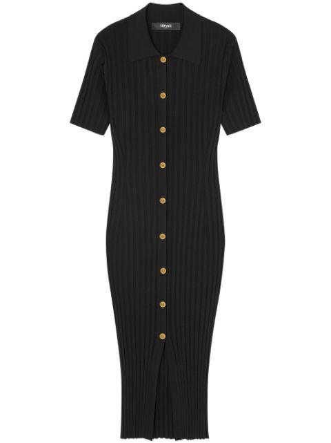 knitted midi shirt dress by VERSACE
