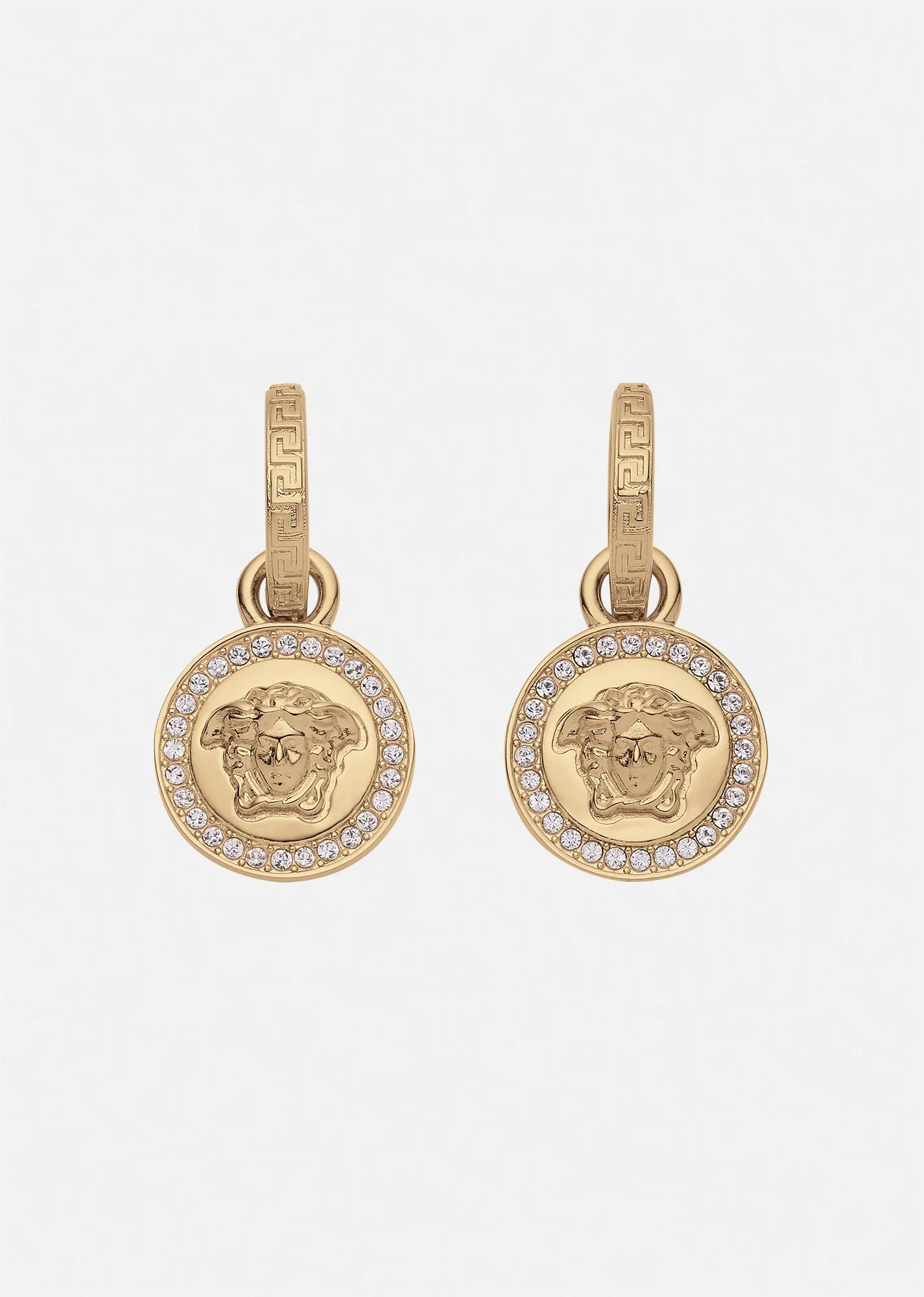 la medusa crystal earrings by VERSACE