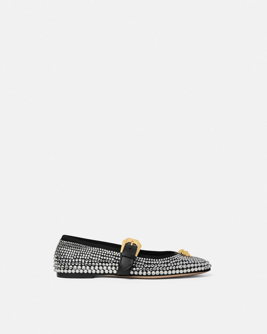 la medusa embellished ballerinas by VERSACE