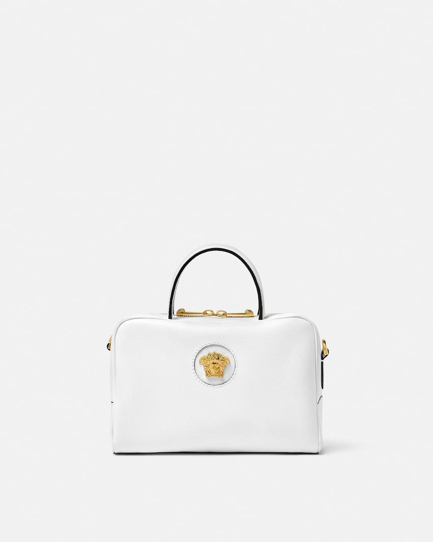 la medusa leather boston bag by VERSACE