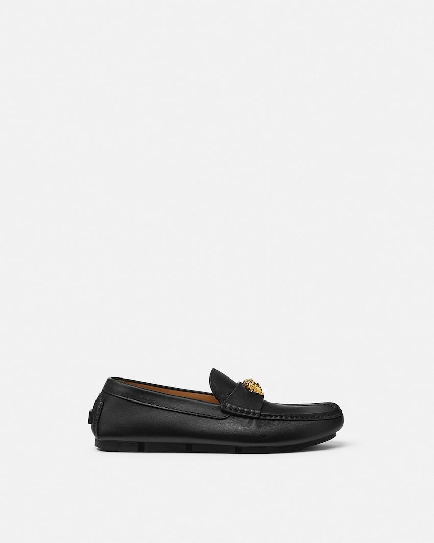 la medusa leather driver shoes by VERSACE