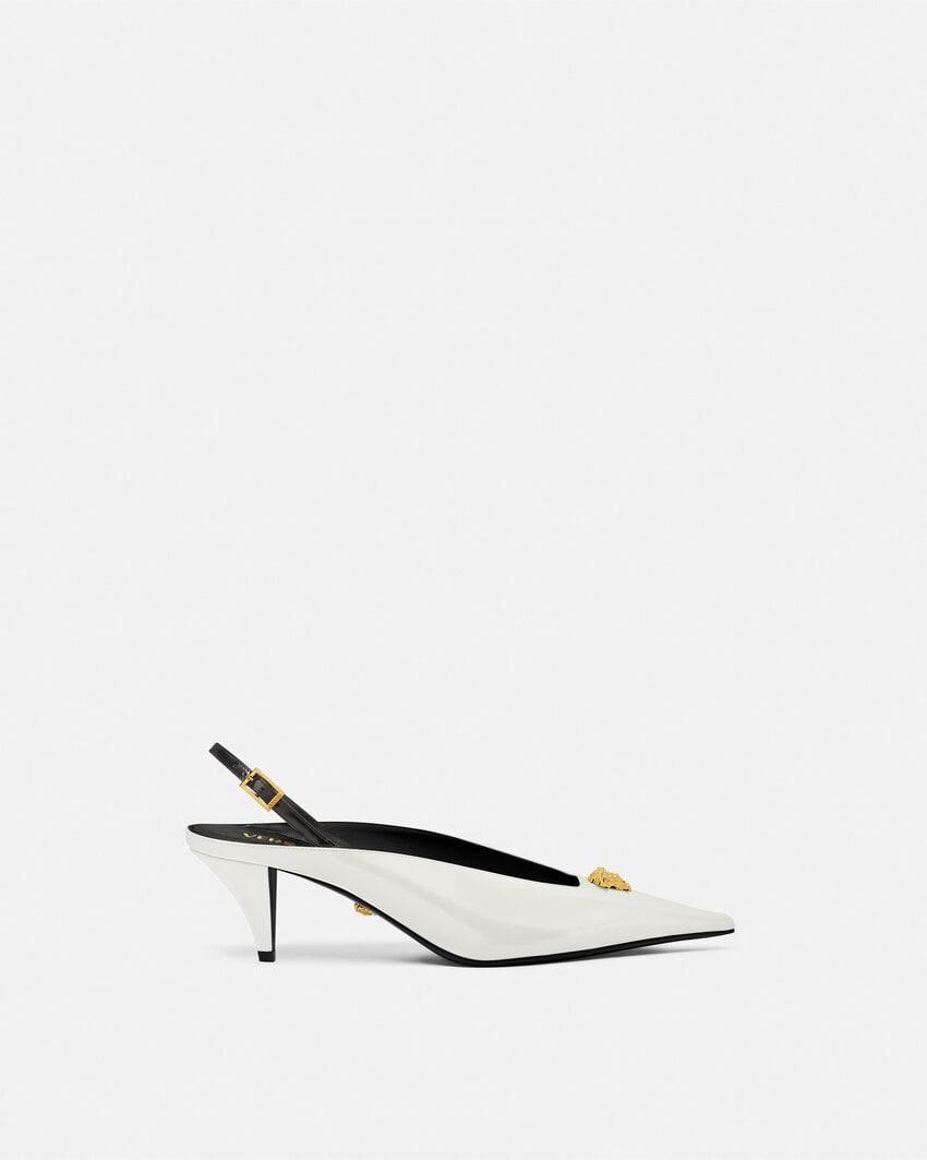 la medusa leather slingbacks 55 mm by VERSACE