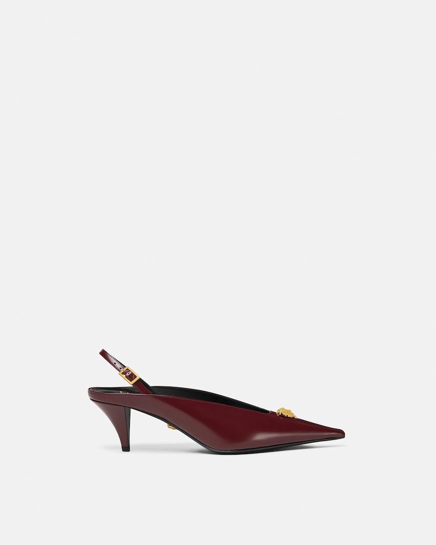 la medusa leather slingbacks 55 mm by VERSACE