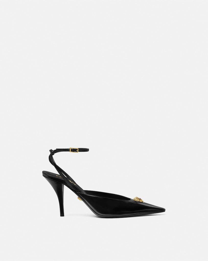 la medusa leather slingbacks 85 mm by VERSACE