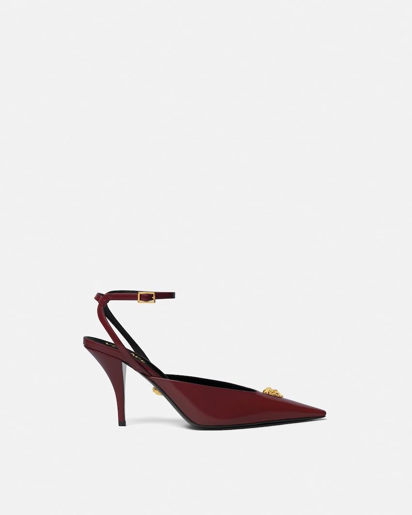 la medusa leather slingbacks 85 mm by VERSACE