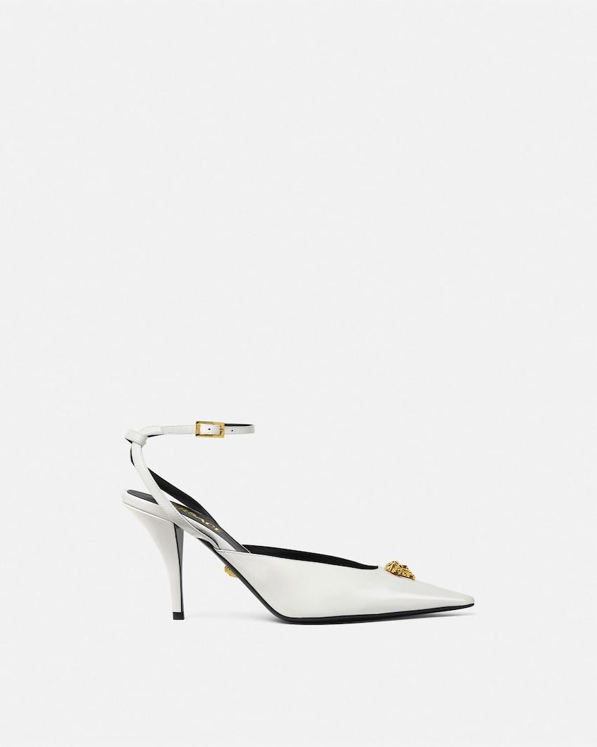 la medusa leather slingbacks 85 mm by VERSACE