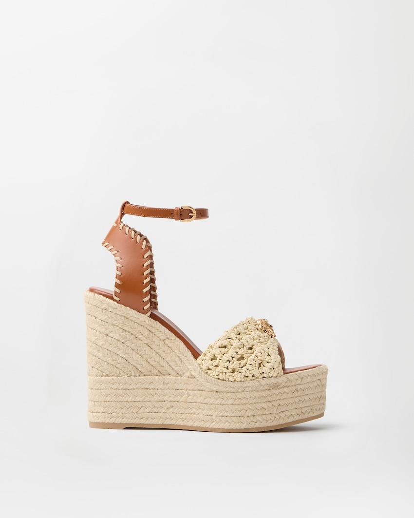 la medusa nappa wedge sandals 120 mm by VERSACE