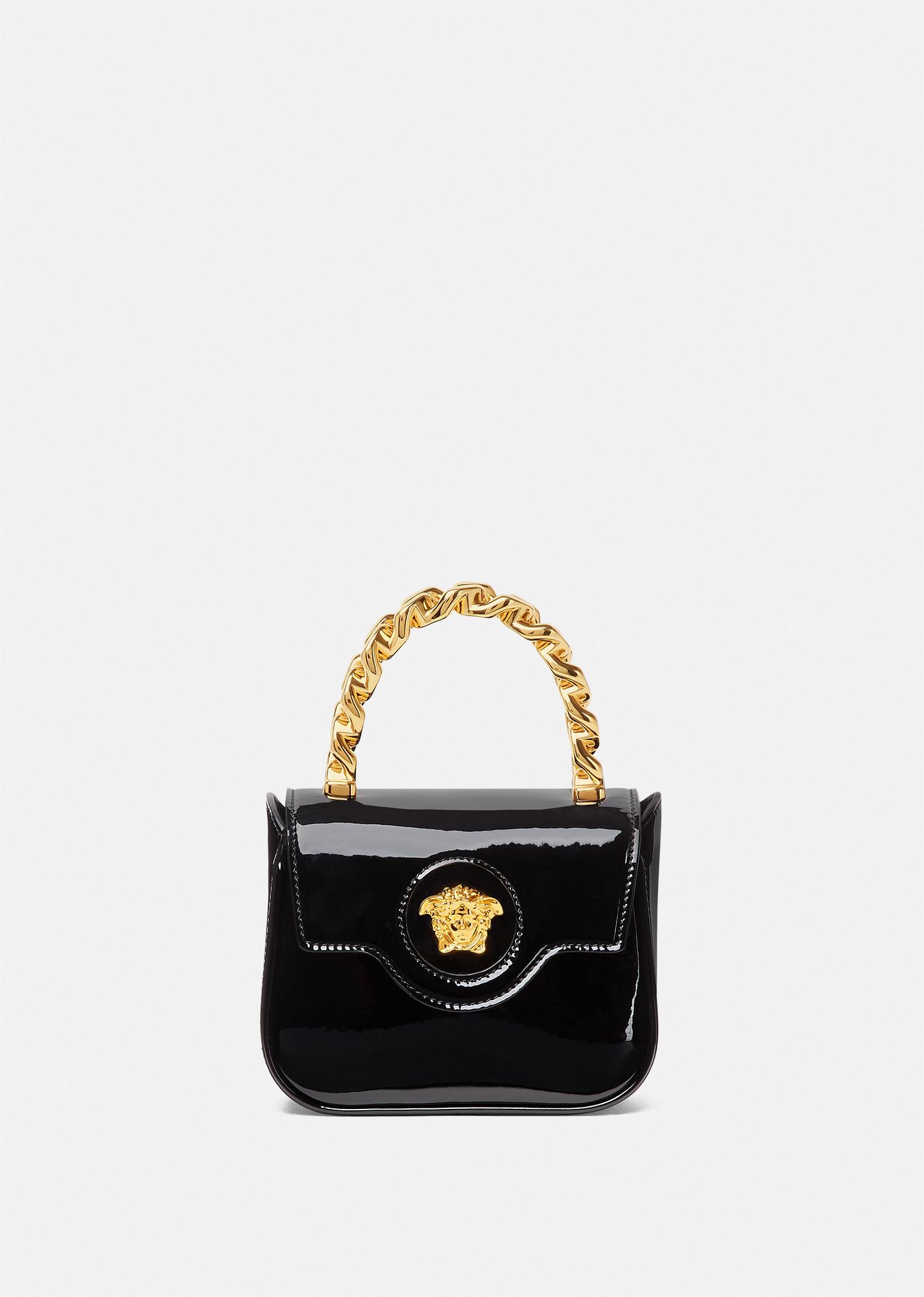 la medusa patent mini bag by VERSACE