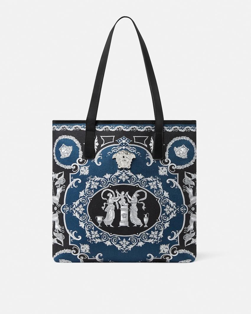 la medusa printed canvas tote by VERSACE