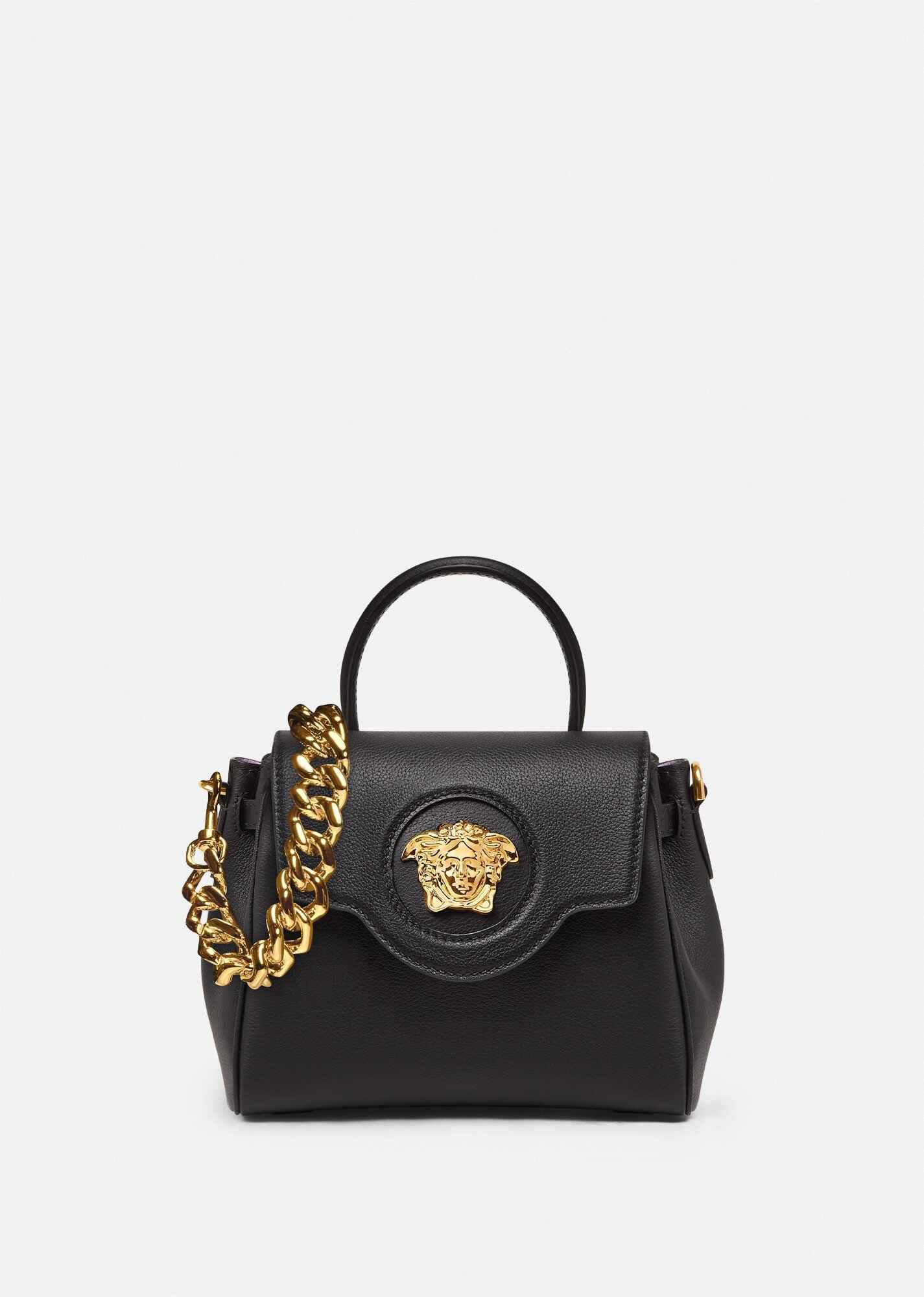 la medusa small leather top-handle by VERSACE