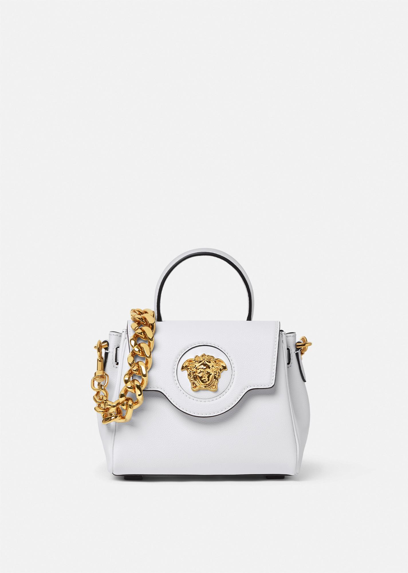 la medusa small leather top-handle by VERSACE