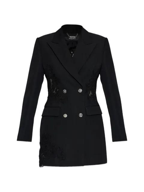 lace double-breasted blazer by VERSACE