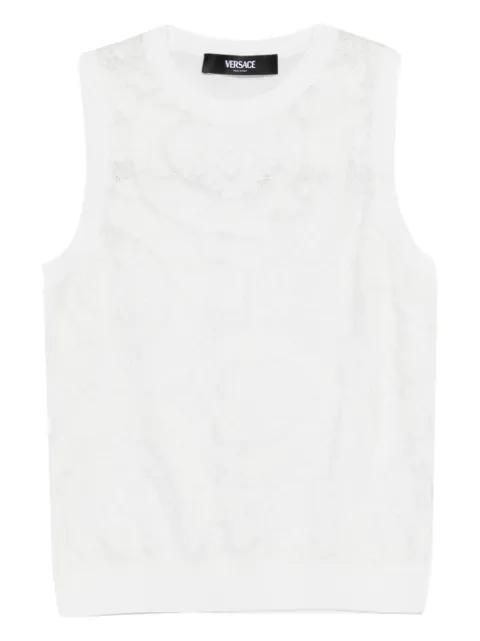 lace knit top by VERSACE