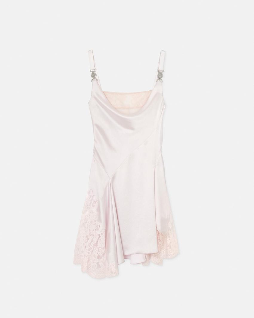 lace-trim satin mini dress by VERSACE