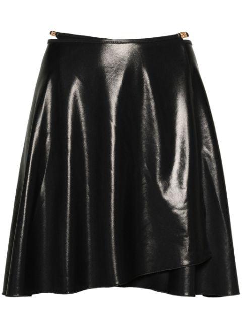 lamé-effect wrap miniskirt by VERSACE