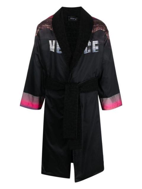 landscape-print cotton robe by VERSACE