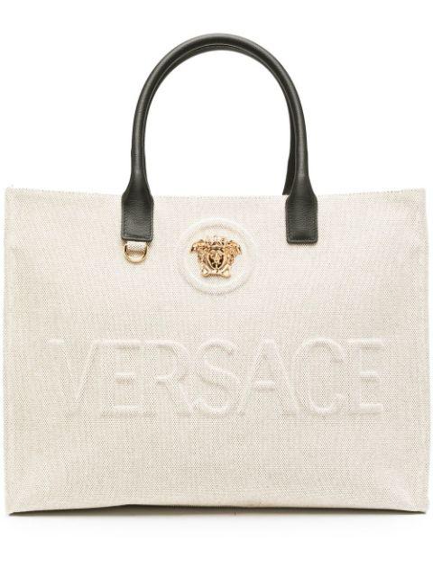 large La Medusa canvas tote bag by VERSACE