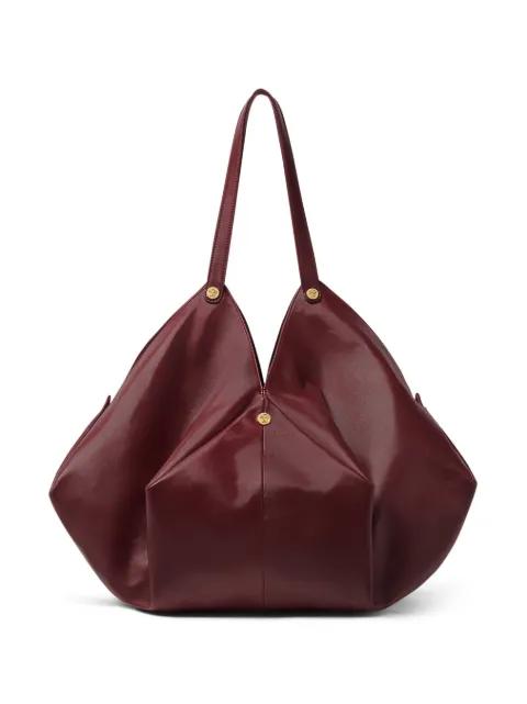 large Protea leather shoulder bag by VERSACE