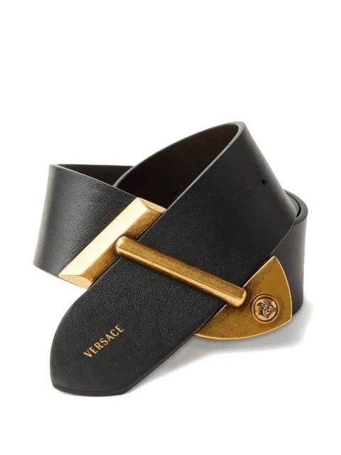 leather belt 5 cm by VERSACE