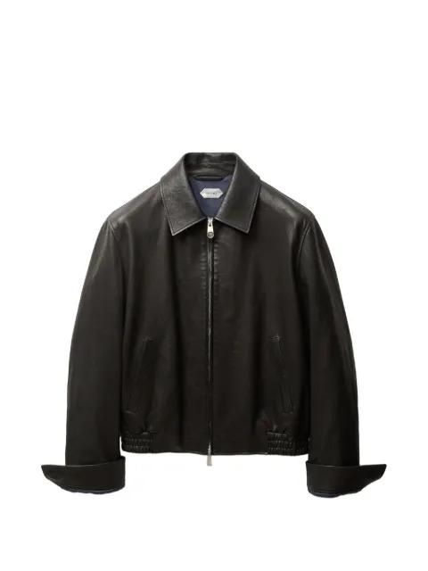 leather blouson by VERSACE