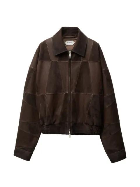 leather blouson by VERSACE