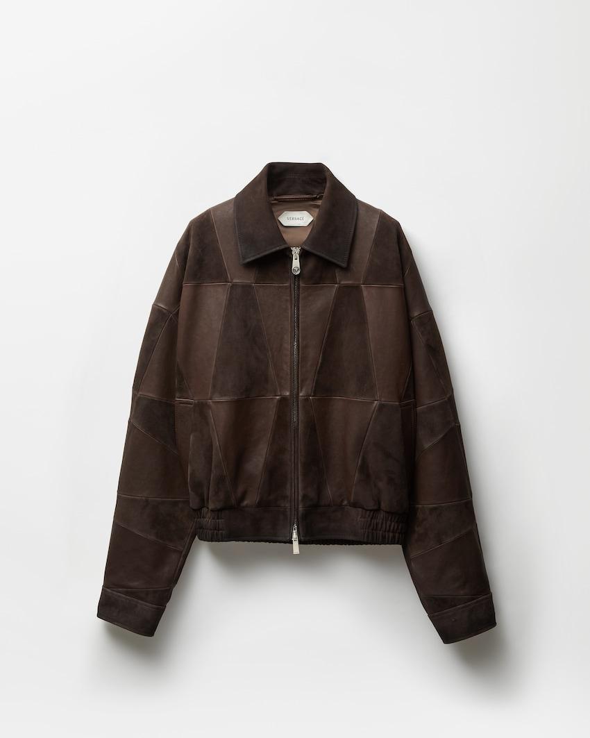 leather blouson by VERSACE