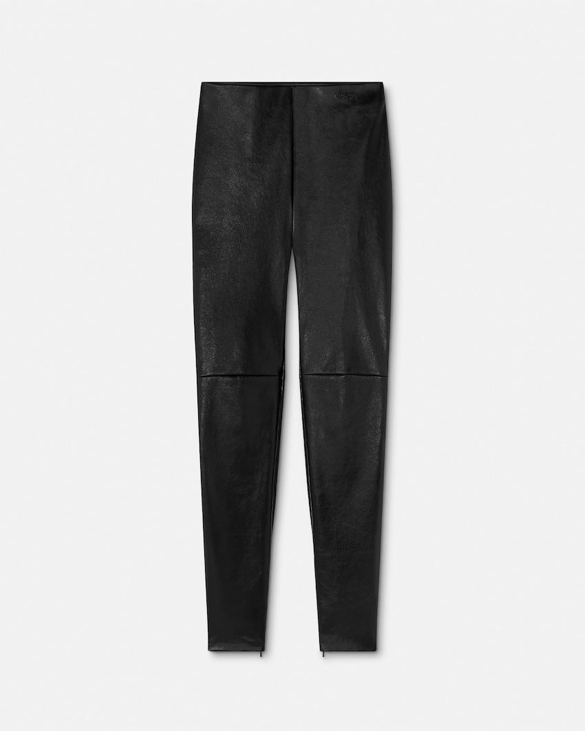 leather leggings by VERSACE