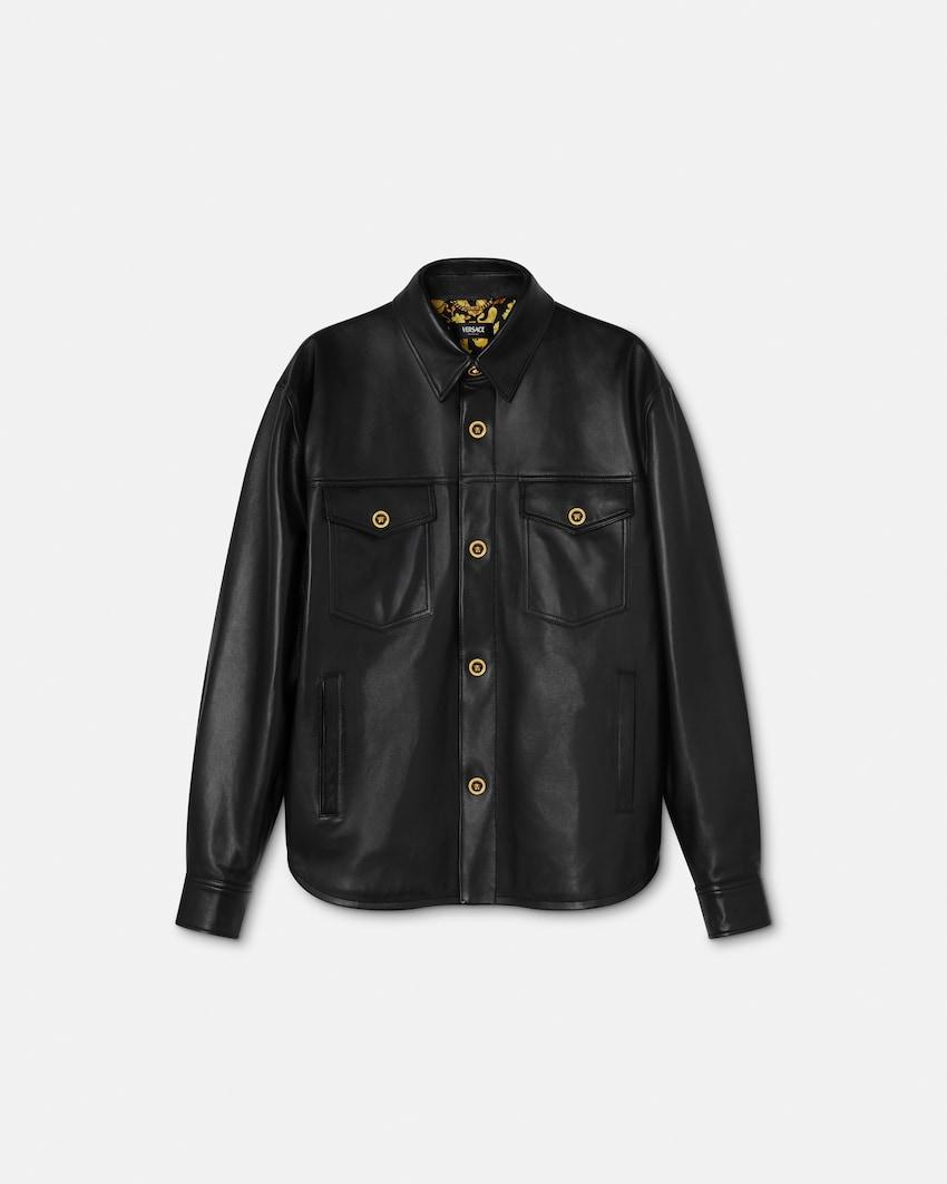 leather overshirt by VERSACE