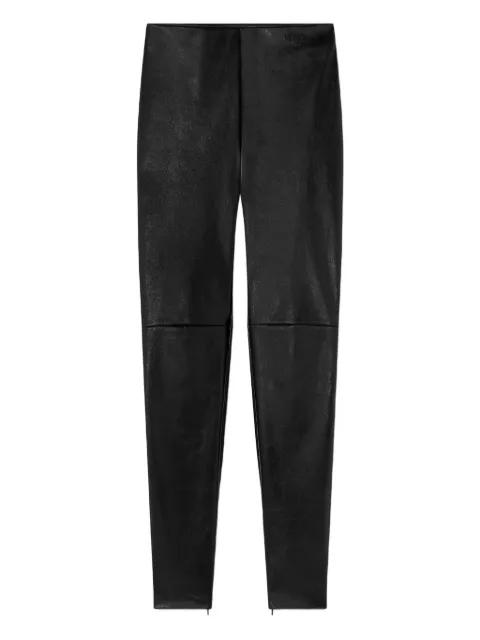 leather panel trousers by VERSACE
