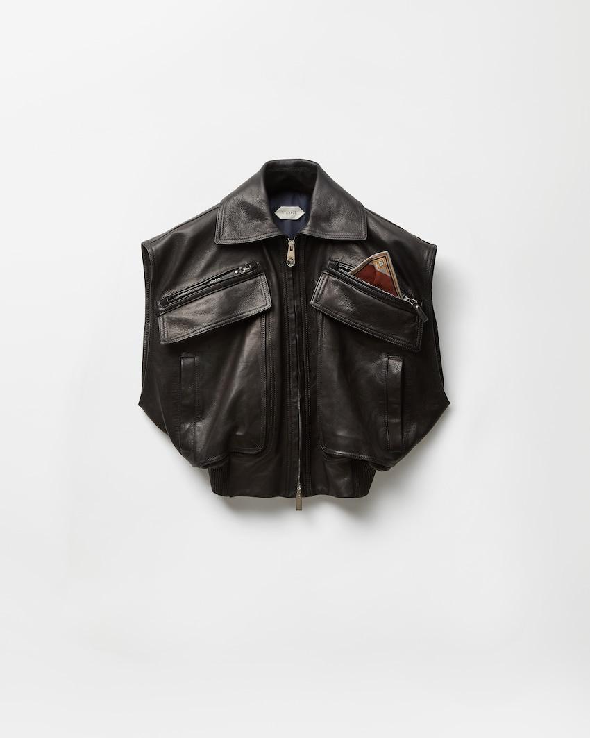 leather vest by VERSACE