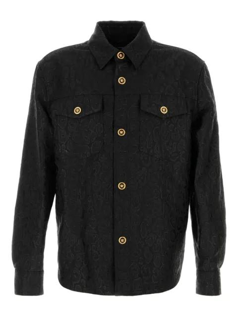 leopard-print long-sleeve shirt by VERSACE