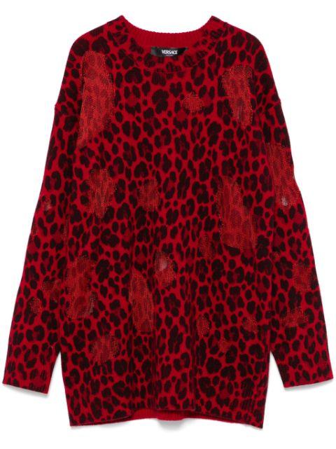 leopard-print sweater by VERSACE