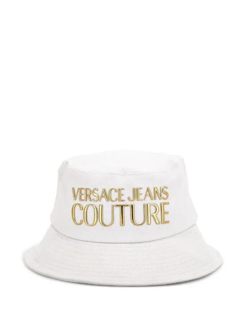 logo-appliqué bucket hat by VERSACE