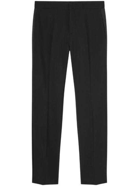 logo-appliqué tapered chino trousers by VERSACE