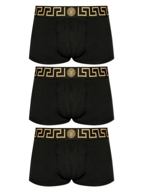 logo boxers (set of three) by VERSACE