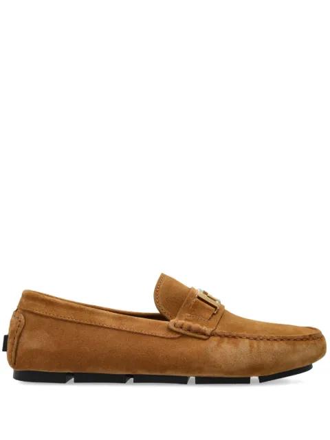 logo-buckle loafers by VERSACE