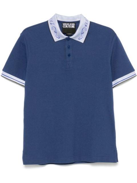 logo-collar polo shirt by VERSACE