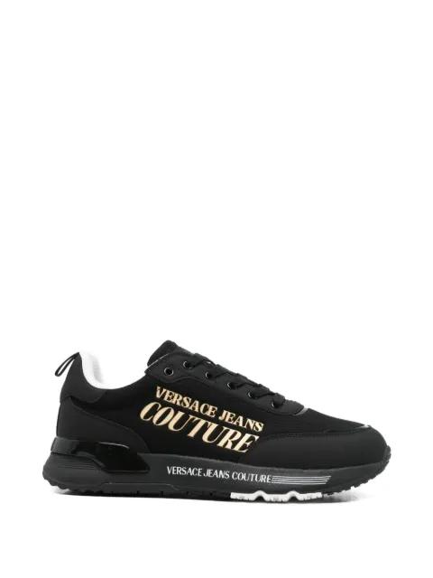logo-detail lace-up sneakers by VERSACE