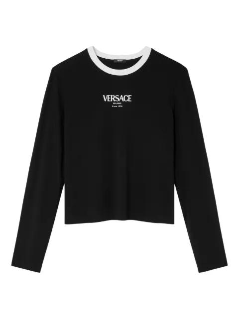 logo-detail long-sleeve T-shirt by VERSACE