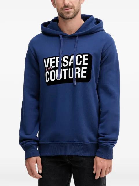 logo-detailed hoodie by VERSACE