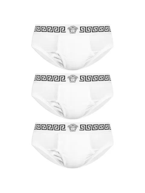 logo-embellished briefs (set of three) by VERSACE