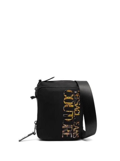 logo-embellished messenger bag by VERSACE