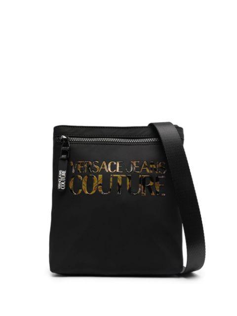 logo-embellished messenger bag by VERSACE
