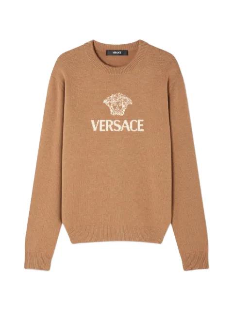 logo-embellishment sweater by VERSACE