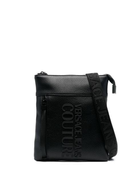 logo-embossed messenger bag by VERSACE