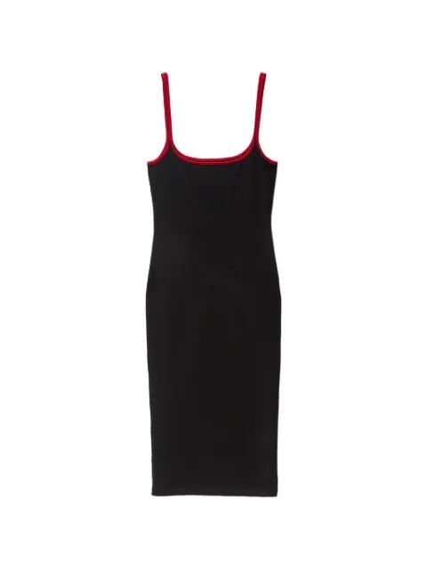 logo-embroided midi dress by VERSACE